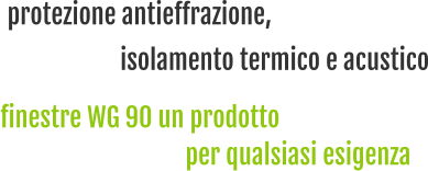 protezione antieffrazione, finestre WG 90 un prodotto isolamento termico e acustico per qualsiasi esigenza