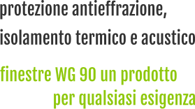 protezione antieffrazione, finestre WG 90 un prodotto isolamento termico e acustico per qualsiasi esigenza